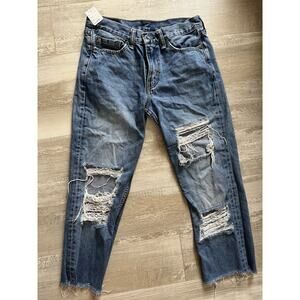 Levi's women’s Distressed Blue Denim Jeans